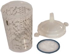 Carton de 60 godets avec tamis 0,3 L 125µ pour pistolet de retouche