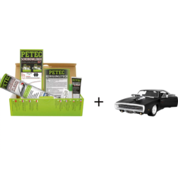 LOT 5x Cartouches colle pare brise 310ml PETEC + voiture Dodge Charger R/T 1970 1:16 noir