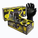 Boite de 100 gants noirs jetables nitrile BLACK MAMBA - Taille XL 05008