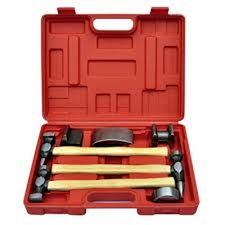 Coffret marteaux et tas carrossier 7 pièces