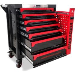Servante d'atelier 8 tiroirs 6 outillés BARRACUDA XXL rouge 