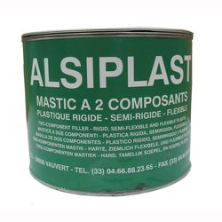 Mastic carrosserie bi-composants Alsiplast 1 L