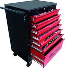 Servante 7 tiroirs rouge/noir DRAKKAR EQUIPEMENT + 215 outils