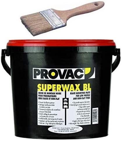 Seau de graisse noire de 5KG pour le montage des pneus + pinceau 25,4 mm