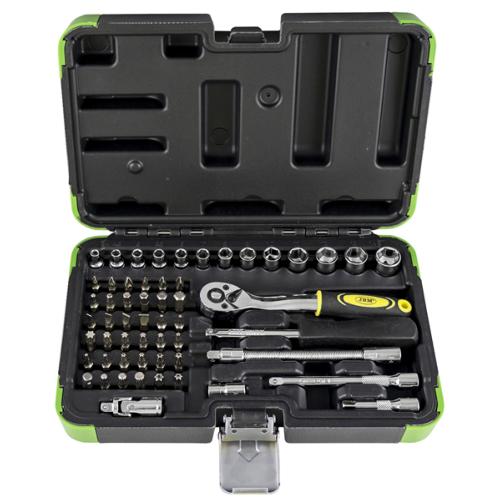 Coffret de douilles 56 Pièces + cliquet + accessoires