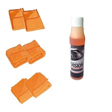 Lot de 6 chiffons microfibre + 1 dosette de 32 ml lave glace été concentré OFFERTE