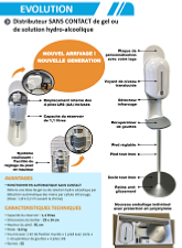 Distributeur sur pied automatique sans contact "DESINFECTOR